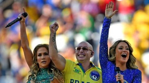 Veja a performance de Pitbull, Jennifer Lopez e Claudia Leitte na abertura da Copa do Mundo